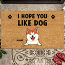 Pawzity Personalized Doormat, Gifts For Dog Lovers, I Hope You Like Dogs Outdoor Door Mat