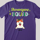 Shenanigans Squad, Leopard T-shirt, Personalized Dog & Cat T-shirt, St. Patrick Day Gifts For Pet Lovers