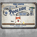 Pawzity Metal Pool Signs, Gifts For Pet Lovers, Poolside Good Friends Good Times Enjoy Relax Laugh