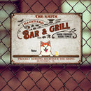 Pawzity Metal Backyard Bar & Grill Sign, Gifts For Pet Lovers, Good Friends Good Times Welcome Signs