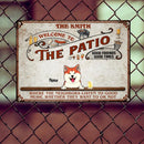 Pawzity Metal Patio Sign, Gifts For Pet Lovers, Welcome To The Patio Good Friends Good Times Funny Signs