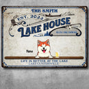 Pawzity Metal Lake House Sign, Gifts For Dog Lovers, Relax & Unwind Life Is Better At The Lake