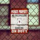 Pawzity Private Property No Trespassing Metal Yard Sign, Gifts For Dog Lovers, Guard Dogs On Duty Warning Signs