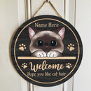 Pawzity Welcome Door Signs, Gifts For Cat Lovers, Hope You Like Cat Hair, Personalized Housewarming Gifts , Cat Mom Gifts