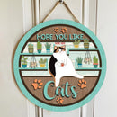 Pawzity Custom Wooden Signs, Gifts For Cat Lovers, Hope You Like Cats, Plant Stand Personalized Wood Sign , Cat Mom Gifts