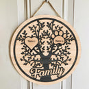 Pawzity Personalized Family Sign, Gifts For Family, Family Tree Personalized Wood Sign