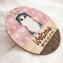Pawzity Round Welcome Signs, Gifts For Cat Lovers, Hope You Like Cat Hair, Personalized Housewarming Gifts , Cat Mom Gifts
