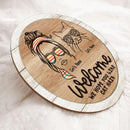 Pawzity Round Welcome Signs, Gifts For Cat Moms, Hope You Like Cat Hair, Personalized Housewarming Gifts , Cat Mom Gifts