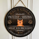 Pawzity Bar & Grill Sign, Gifts For Cat Lovers, Hope You Brought Catnip Too Custom Wood Signs , Cat Mom Gifts