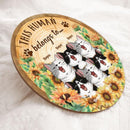 Pawzity Custom Wooden Signs, Gifts For Cat Lovers, This Human Belongs To , Cat Mom Gifts