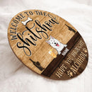 Pawzity Welcome To The Shitshow Hope You Brought Alcohol Custom Wooden Signs, Gifts For Dog Lovers Funny Signs , Dog Mom Gifts