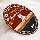 Pawzity Backyard Signs, Gifts For Dog Lovers, Bark & Grill Sipping Grilling Chilling Custom Wooden Signs , Dog Mom Gifts