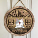 Pawzity Welcome Door Signs, Gifts For Cat Lovers, Wipe Your Paws , Cat Mom Gifts