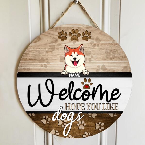 Dog welcome sign paw print welcome sign sign for dog lovers 