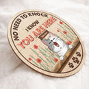 Pawzity Welcome Door Signs, Gifts For Cat Flowers, No Need To Knock We Know You Are Here , Cat Mom Gifts