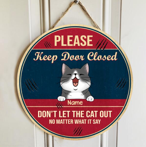 Pawzity Keep Door Closed Don't Let The Pets Out Welcome Door Signs, Gi