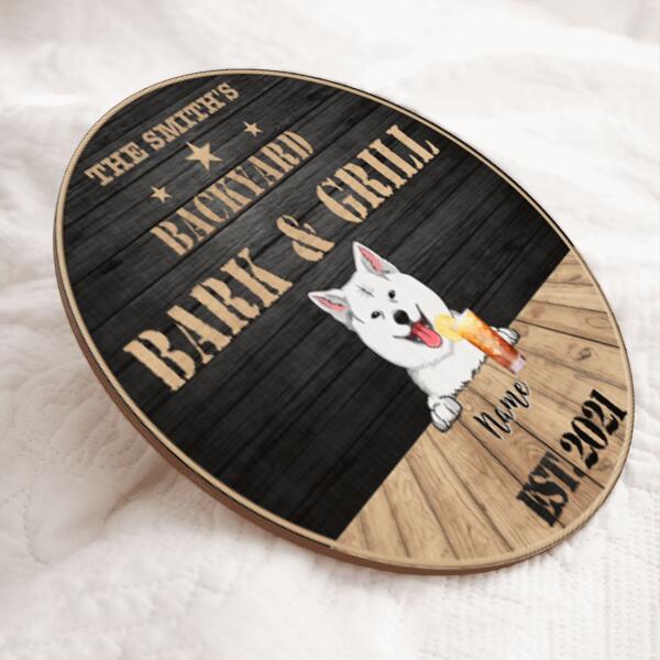 Pawzity Backyard Signs, Gifts For Dog Lovers, Backyard Bar & Grill Custom Wooden Signs , Dog Mom Gifts