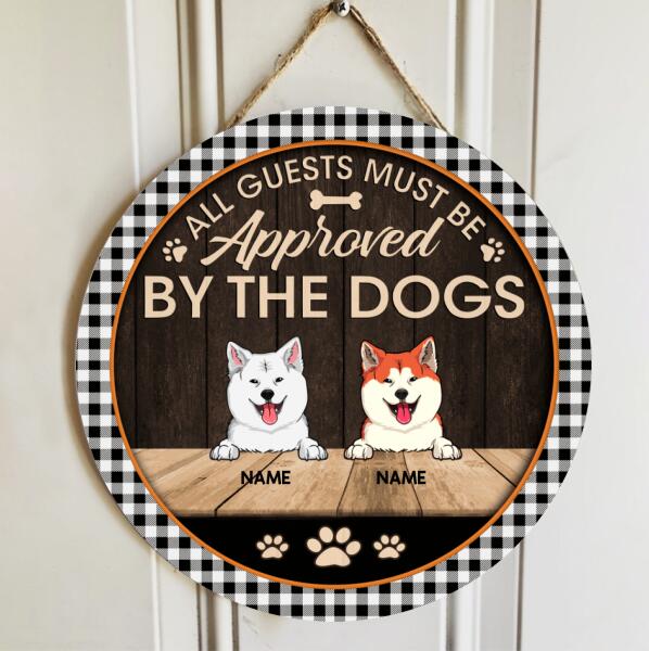 Pawzity Custom Wooden Signs, Gifts For Dog Lovers, All Visitor Must Be Approved By The Dog Warning Sign , Dog Mom Gifts