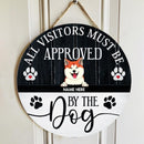 Pawzity Welcome Door Sign, Gifts For Dog Lovers, All Visitors Must Be Approved By The Dogs , Dog Mom Gifts