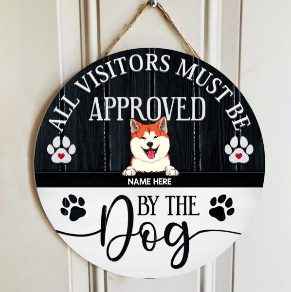 Pawzity Welcome Door Sign, Gifts For Dog Lovers, All Visitors Must Be Approved By The Dogs , Dog Mom Gifts