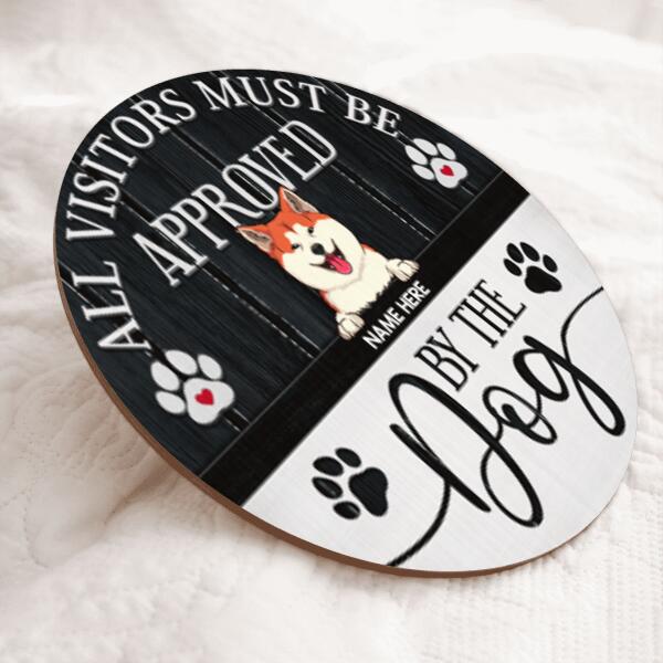 Pawzity Welcome Door Sign, Gifts For Dog Lovers, All Visitors Must Be Approved By The Dogs , Dog Mom Gifts