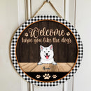 Pawzity Custom Signs Outdoor, Gifts For Dog Lovers, All Guests Must Be Approved By The Dogs Personalized Wood Sign , Dog Mom Gifts