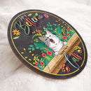 Pawzity Welcome Door Signs, Colorful Flowers Custom Wooden Signs, Life Is Better With Cats , Cat Mom Gifts