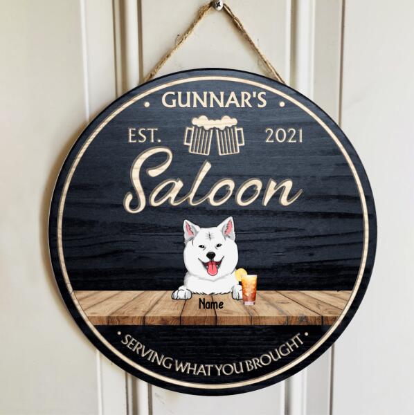 Pawzity Bar Signs, Gifts For Dog Lovers, Saloon Serving What You Brought Custom Wooden Signs , Dog Mom Gifts