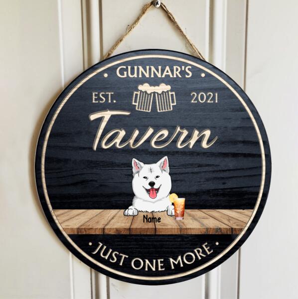 Pawzity Custom Wooden Signs, Gifts For Dog Lovers, Tavern Just One More Personalized Housewarming Gifts , Dog Mom Gifts