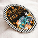 Pawzity Happy Fall Y'all Signs, Gifts For Cats Lovers, Pumpkin Truck Welcome Door Signs , Cat Mom Gifts