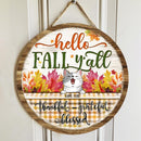 Pawzity Fall Welcome Door Signs, Fall Gifts For Cat Lovers, Welcome Sign For Front Door , Cat Mom Gifts