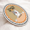 Pawzity Welcome To Our Home Signs, Gifts For Cat Lovers, Checkered Tablecloth Front Door Decor , Cat Mom Gifts