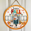 Pawzity Fall Welcome Signs, Custom Wooden Signs, Happy Fall Front Door Decor