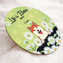 Pawzity Welcome Door Signs, Daisy Field Custom Wooden Signs, Life Is Better With Dogs , Dog Mom Gifts