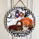 Halloween Boo Sign, Halloween Decorations For Cat Lovers, Custom Wooden Signs , Cat Mom Gifts