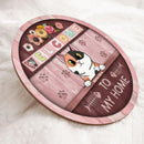 Pawzity Welcome To Our Home Sign, Gifts For Cat Lovers, Pink Custom Wooden Signs , Cat Mom Gifts