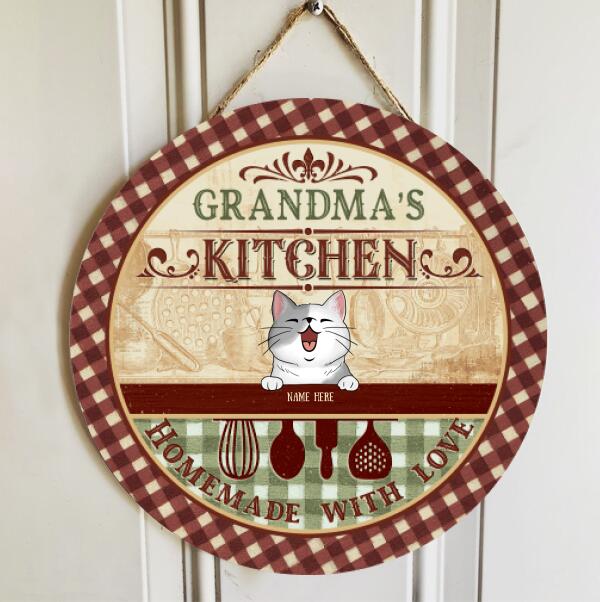 Pawzity Grandma's Kitchen Sign, Wooden Signs For Kitchen, Homemade With Love