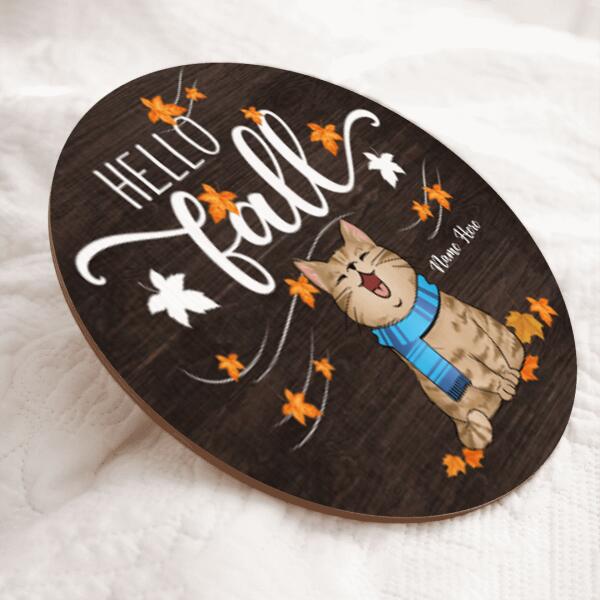 Pawzity Fall Welcome Signs, Fall Gifts For Cat Lovers, Hello Fall Welc
