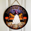 Halloween Welcome Door Signs, Halloween Decorations For Cat Lovers, Don't Make Us Flip Our Witch Switches , Cat Mom Gifts