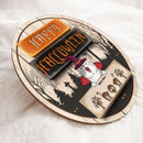 Halloween Custom Wooden Signs, Happy Halloween Gifts For Cat Lovers, Welcome Signs For Front Door , Cat Mom Gifts