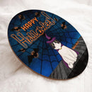 Halloween Welcome Sign, Happy Halloween Gifts For Cat Lovers, Spiderweb And Bat Custom Wooden Signs , Cat Mom Gifts