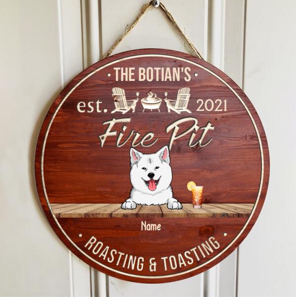 Pawzity Backyard Signs, Gifts For Dog Lovers, Fire Pit Roasting & Toasting Custom Wooden Signs , Dog Mom Gifts
