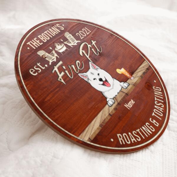 Pawzity Backyard Signs, Gifts For Dog Lovers, Fire Pit Roasting & Toasting Custom Wooden Signs , Dog Mom Gifts