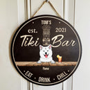 Pawzity Tiki Bar Sign, Gifts For Dog Lovers, Eat Drink Chill Personalized Housewarming Gifts , Dog Mom Gifts