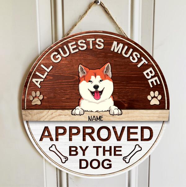 Pawzity Custom Wood Signs, Gifts For Dog Lovers, All Guests Must Be Approved By The Dogs Personalized Housewarming Gifts , Dog Mom Gifts