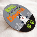 Halloween Welcome Signs For Front Door, Halloween Gifts For Cat Lovers, Beware Cute Little Monsters , Cat Mom Gifts
