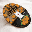 Pawzity Fall Welcome Signs, Fall Gifts For Cat Lovers, Hello Pumpkin Front Door Signs , Cat Mom Gifts
