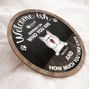 Pawzity Welcome-ish Signs, Custom Wooden Signs, Depends On Who You Are And How Much You Like Cats , Cat Mom Gifts