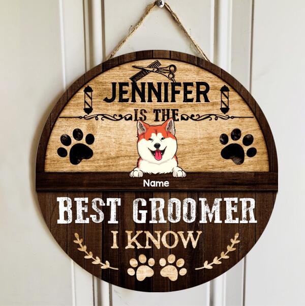 Pawzity Custom Wooden Signs, Gifts For Dog Lovers, The Best Groomer We Know Personalized Wood Sign , Dog Mom Gifts