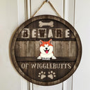 Pawzity Beware Of Wigglebutts Custom Wooden Signs, Gift For Dog Lovers, Personalized Housewarming Gifts , Dog Mom Gifts